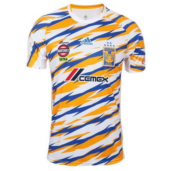 Camiseta Tigres UANL Tercera equipo Mujer 2019-20 Blanco Amarillo